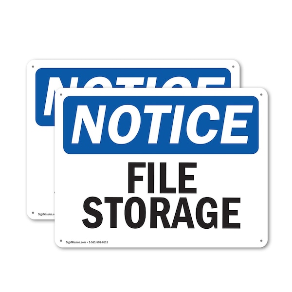 Signmission File Storage, 10 in W x Rectangle, Plastic OS-2PACK-NS-P-710-L-12499 - main